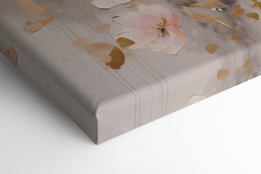 Malerei von Blumen auf einer weißen Fläche