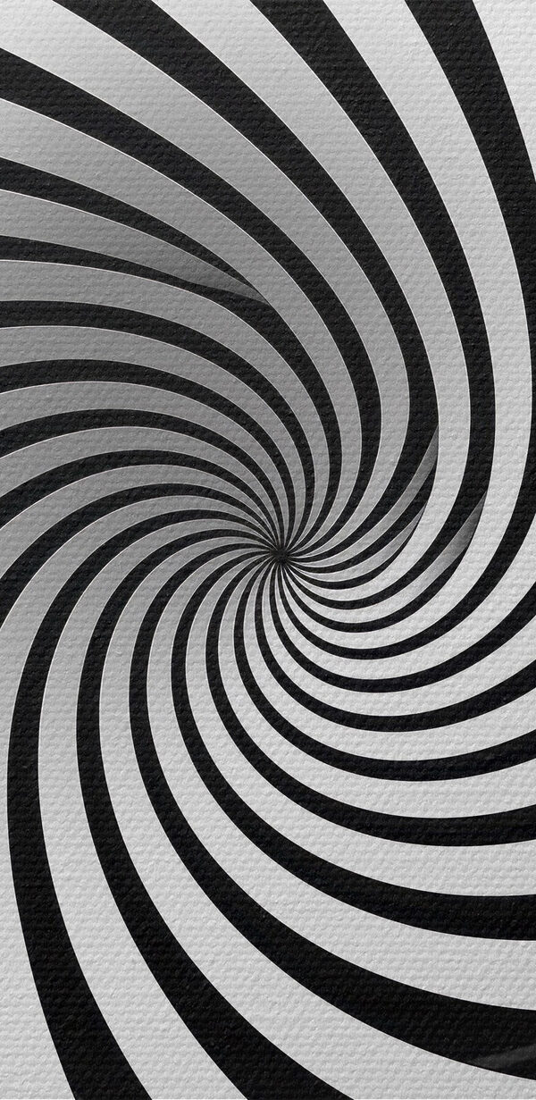 Black and white swirly object