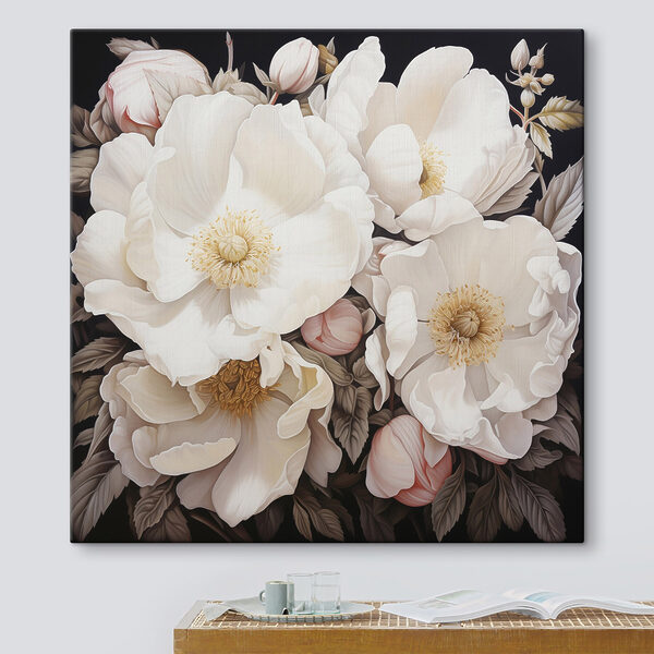 Malerei von weißen Blumen Malerei von weißen Blumen