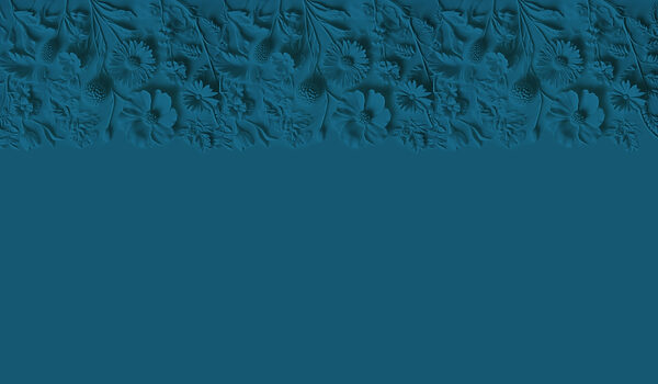 Blauer Hintergrund mit Blumen und Blättern Blauer Hintergrund mit Blumen und Blättern