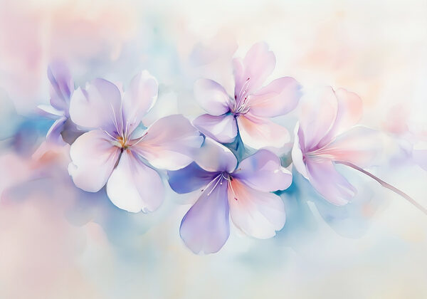 Gruppe violetter Blumen Gruppe violetter Blumen
