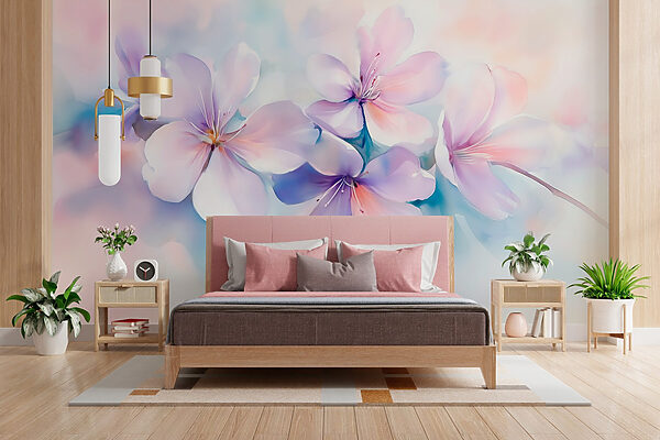 Gruppe violetter Blumen Gruppe violetter Blumen