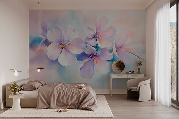 Gruppe violetter Blumen Gruppe violetter Blumen