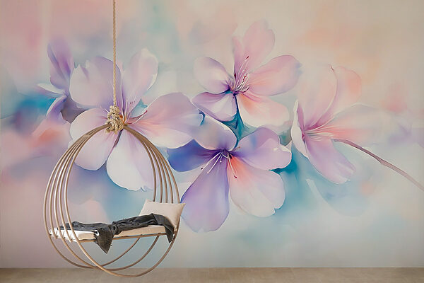 Gruppe violetter Blumen Gruppe violetter Blumen