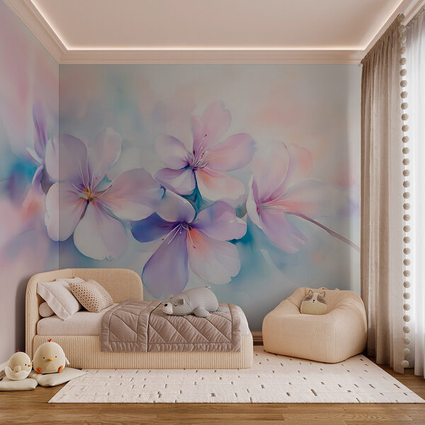 Gruppe violetter Blumen Gruppe violetter Blumen