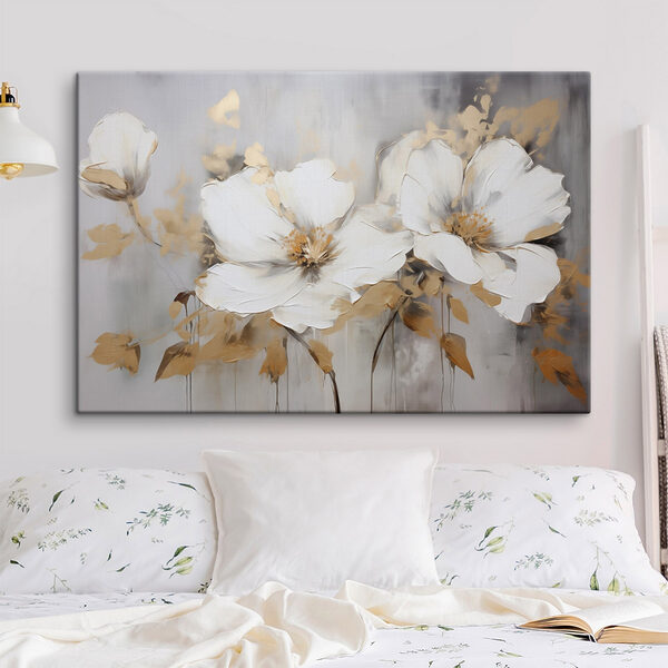 Malerei von weißen Blumen Malerei von weißen Blumen
