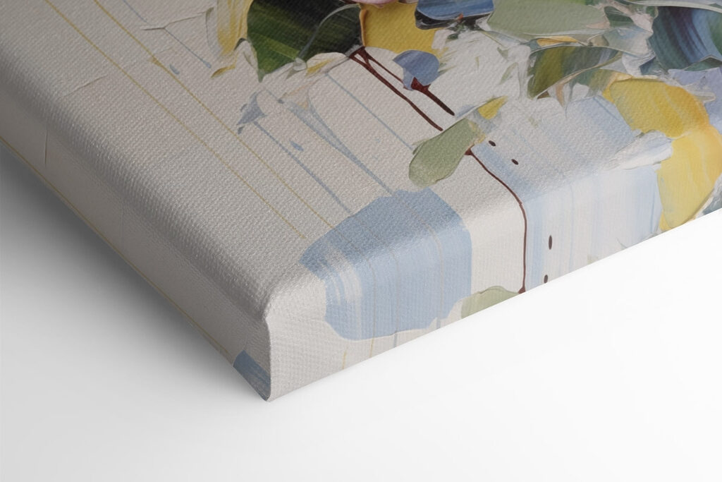 Painting of flowers on a white background