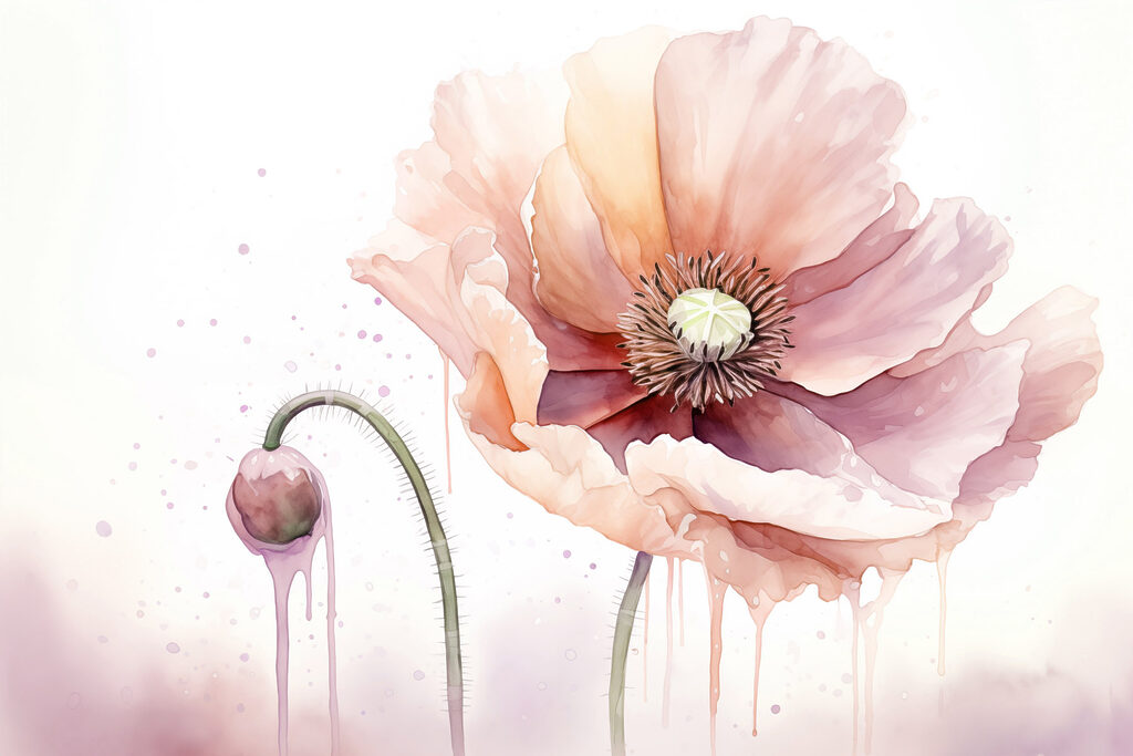 Watercolor painting of a flower Watercolor painting of a flower