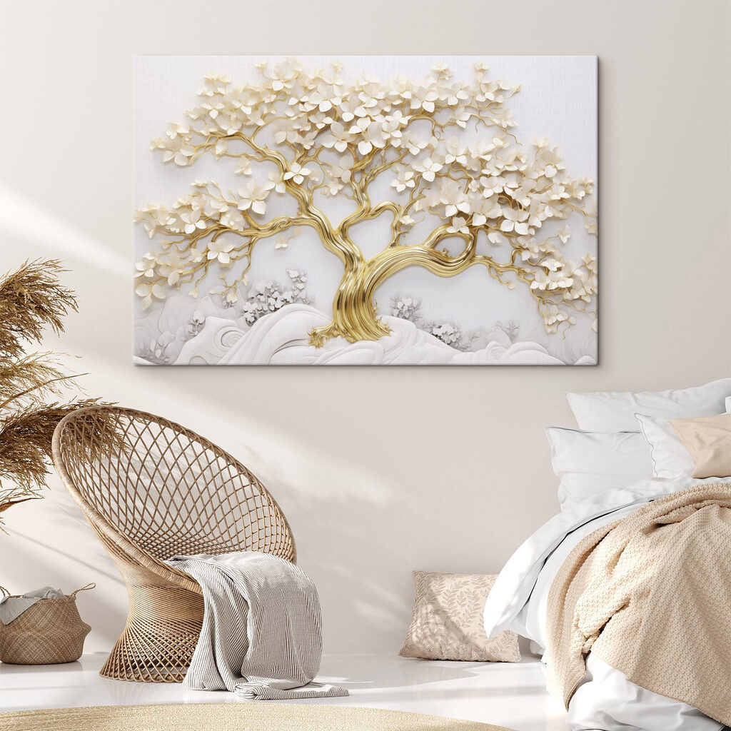 Baum mit weißen Blättern und Blüten s43388pib400m 1024x1024 - Baum mit weißen Blättern und Blüten