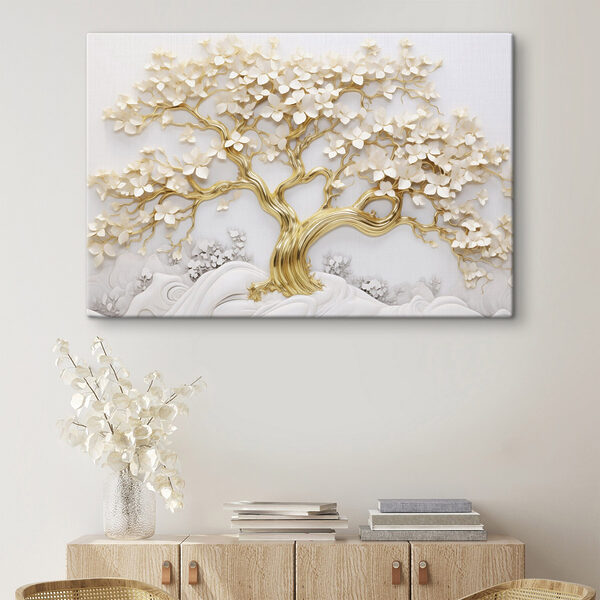 Baum mit weißen Blättern und Blüten s43388pig117 600x600 - Baum mit weißen Blättern und Blüten
