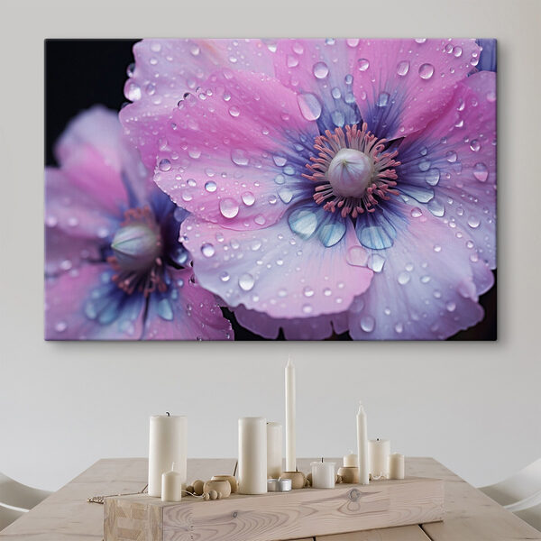 Wandbilder Zarte Blumen mit Wassertropfen geschmückt (Artikelnummer: s43394) Wandbilder Wandbilder Zarte Blumen mit Wassertropfen geschmückt (Artikelnummer: s43394)