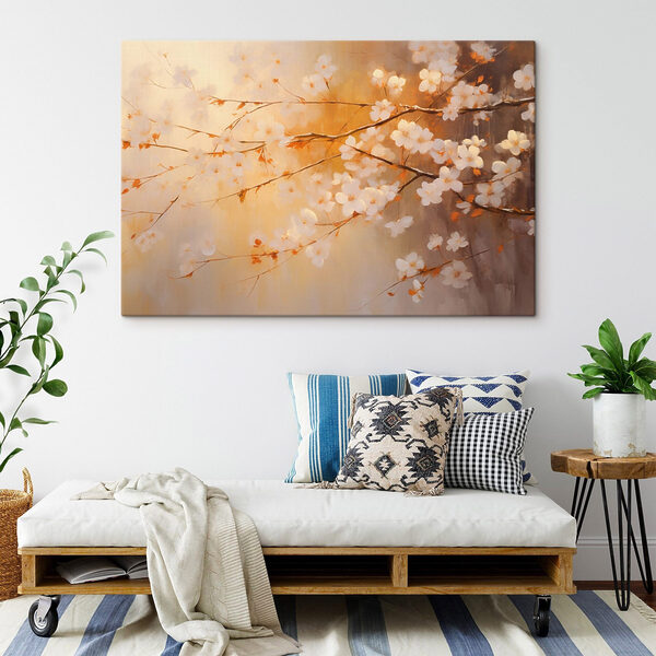 Baumzweig mit weißen Blüten Baumzweig mit weißen Blüten