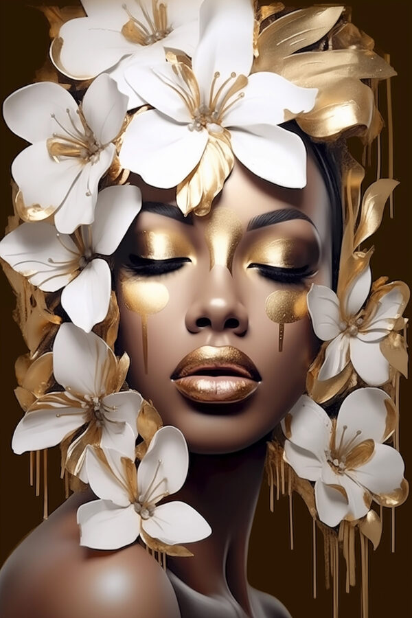 Ethereal beauty adorned with blossoms Ethereal beauty adorned with blossoms