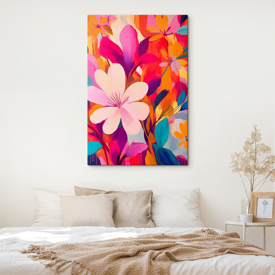 Malerei von Blumen und Blättern