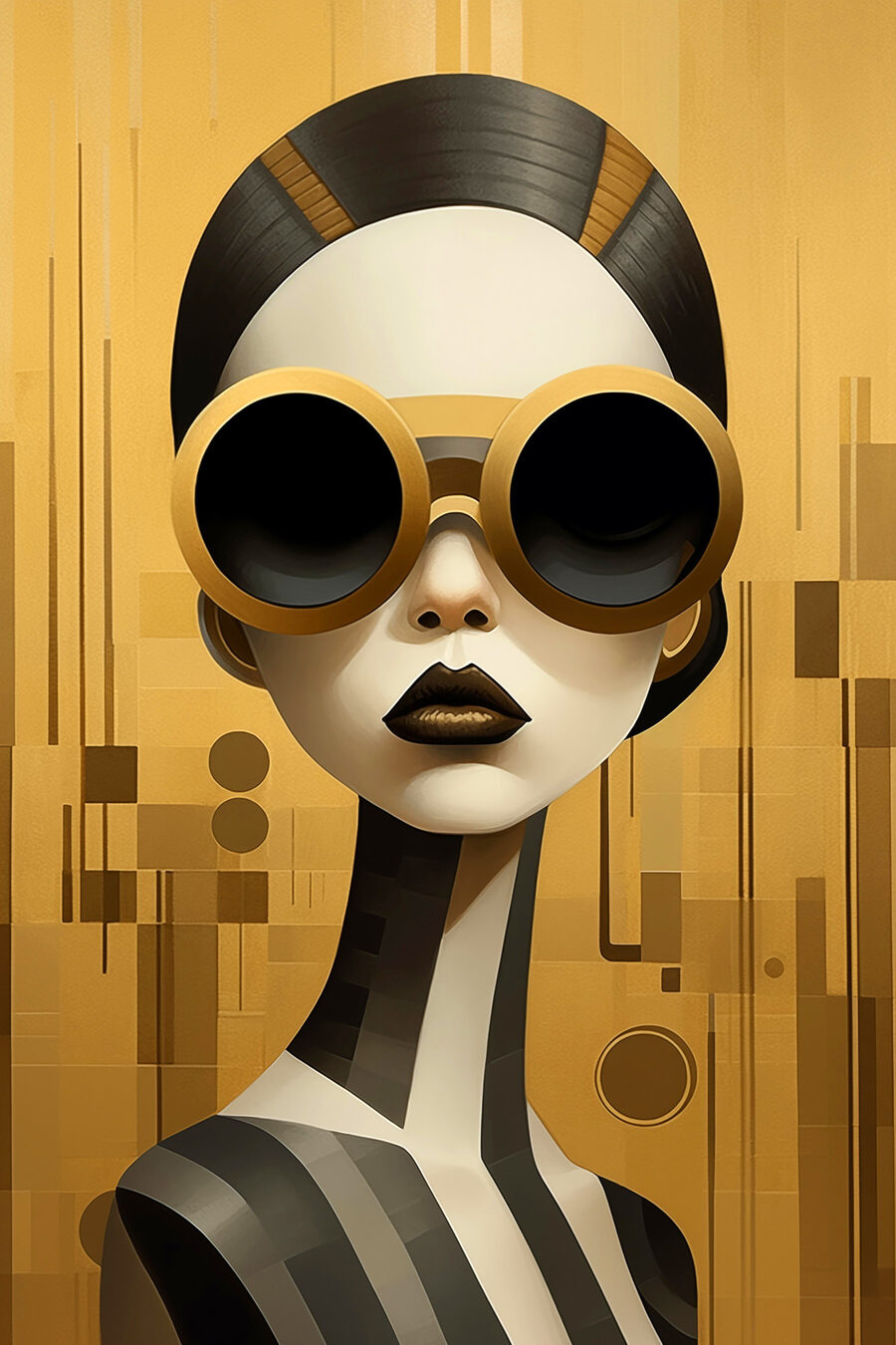 Frau mit Schutzbrille