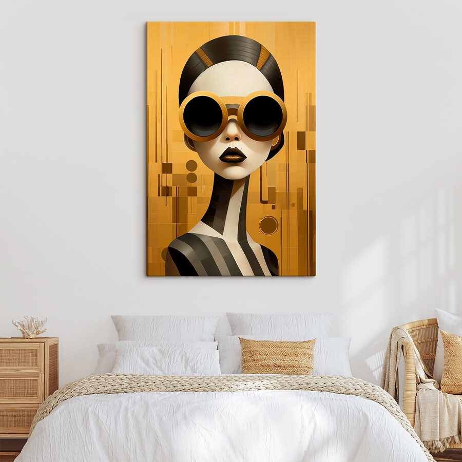 Frau mit Schutzbrille
