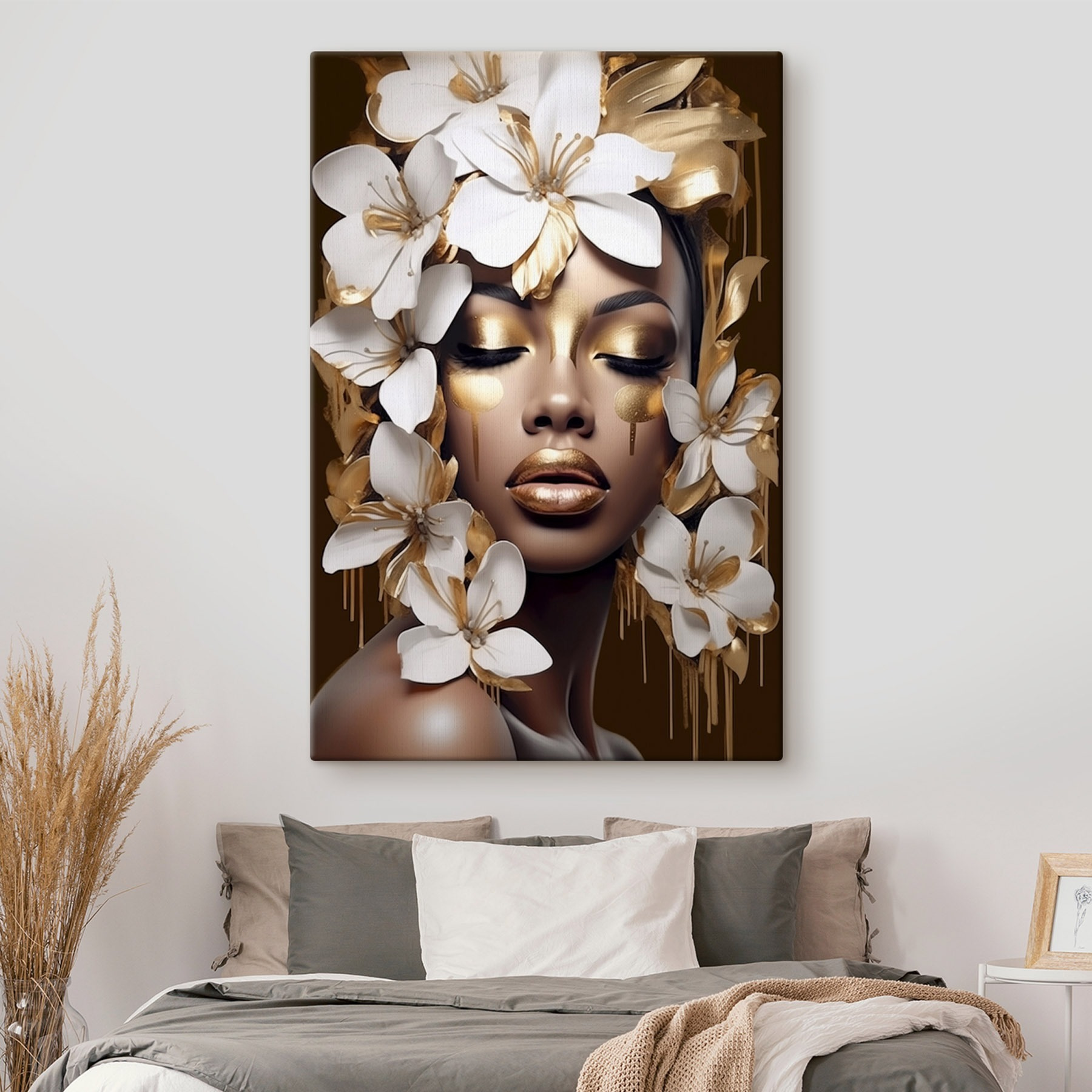 Ethereal beauty adorned with blossoms Ethereal beauty adorned with blossoms