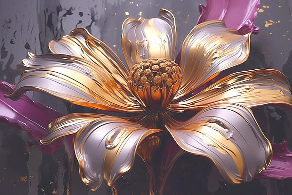 Beautiful flower with flowing petals