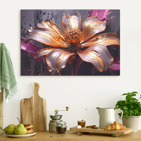 Beautiful flower with flowing petals