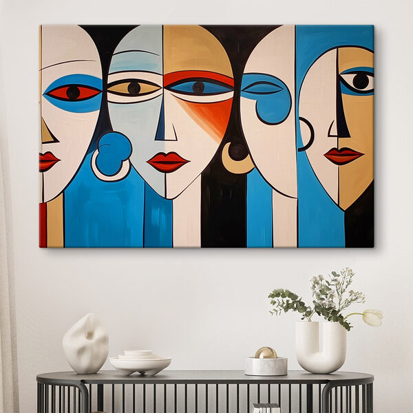 Wandbilder Gemälde einer Gruppe von Menschen