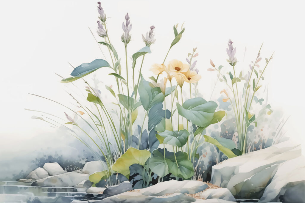 Malerei von Blumen und Pflanzen Malerei von Blumen und Pflanzen