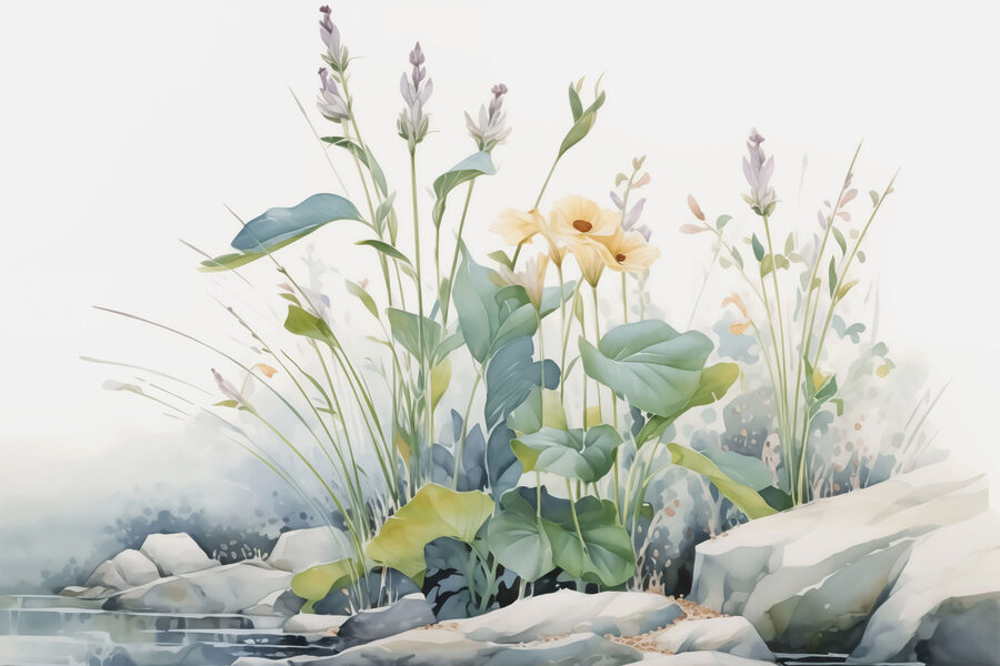 Malerei von Blumen und Pflanzen