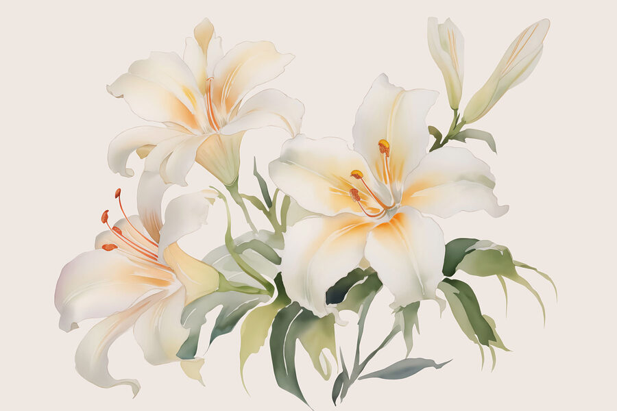 Gruppe von weißen Blumen
