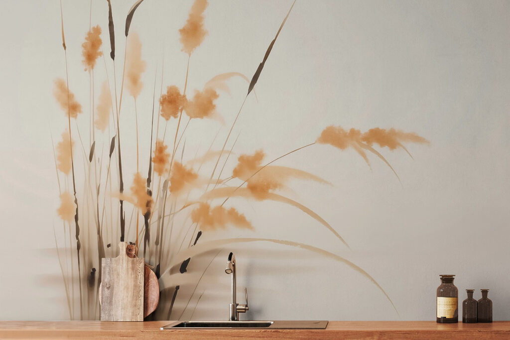 Soft grasses dance in gentle breeze