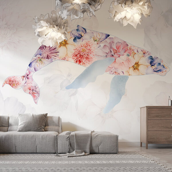 Delfin mit Blumen darauf Delfin mit Blumen darauf