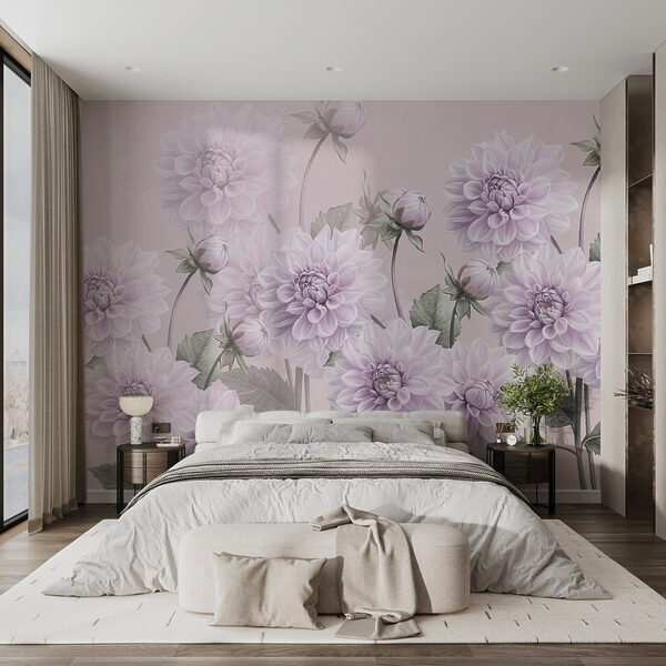 Gruppe violetter Blumen Gruppe violetter Blumen
