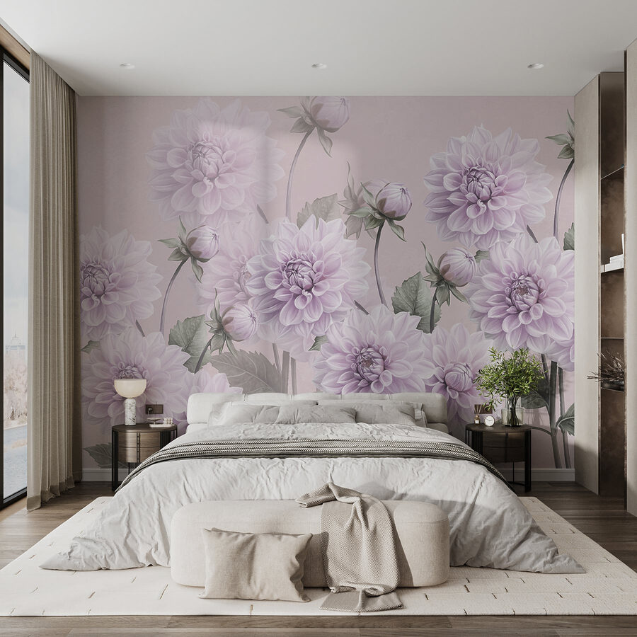 Gruppe violetter Blumen Gruppe violetter Blumen