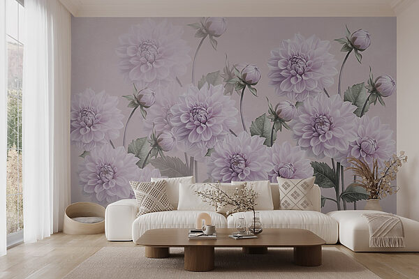 Gruppe violetter Blumen Gruppe violetter Blumen