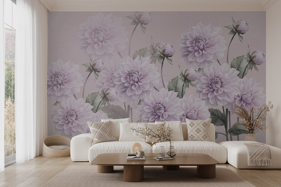 Gruppe violetter Blumen Gruppe violetter Blumen