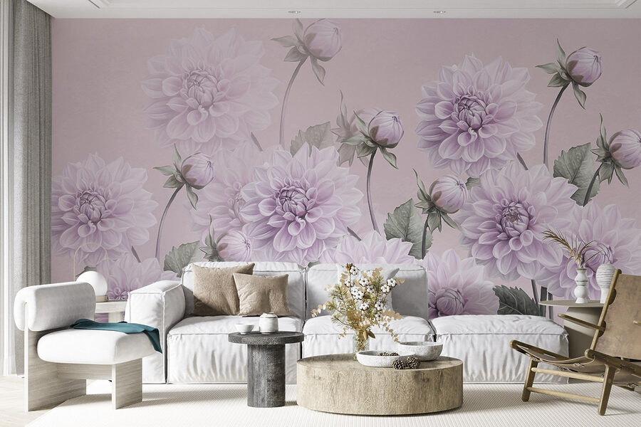 Gruppe violetter Blumen Gruppe violetter Blumen
