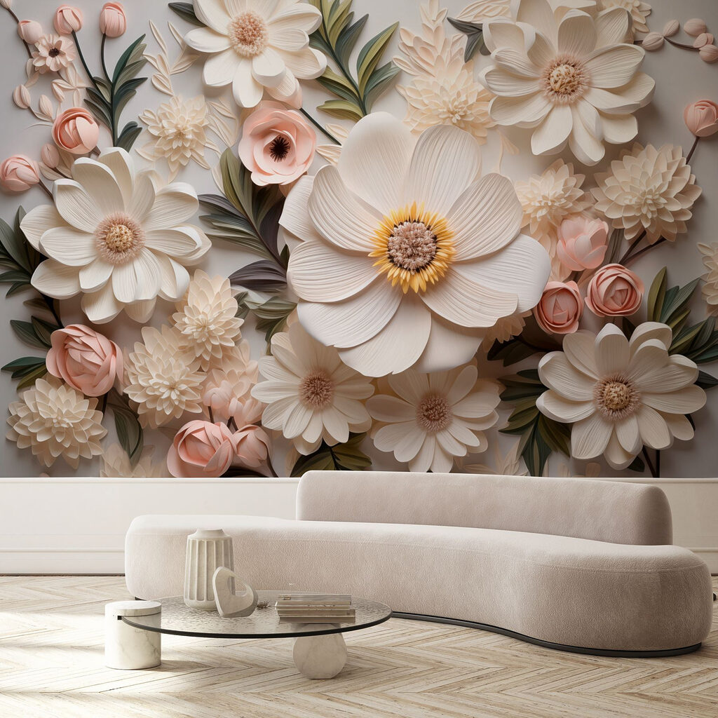 Group of paper flowers