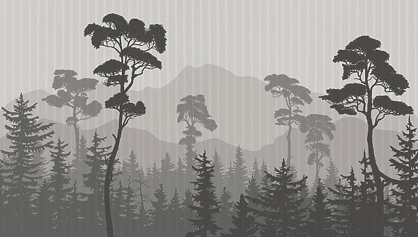 Landscape of trees and mountains Landscape of trees and mountains