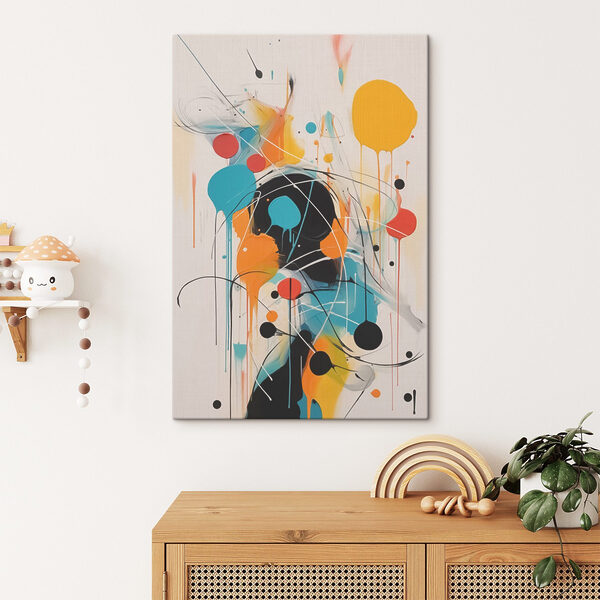 Malen von bunten Kreisen und Linien Wandbilder Malen von bunten Kreisen und Linien