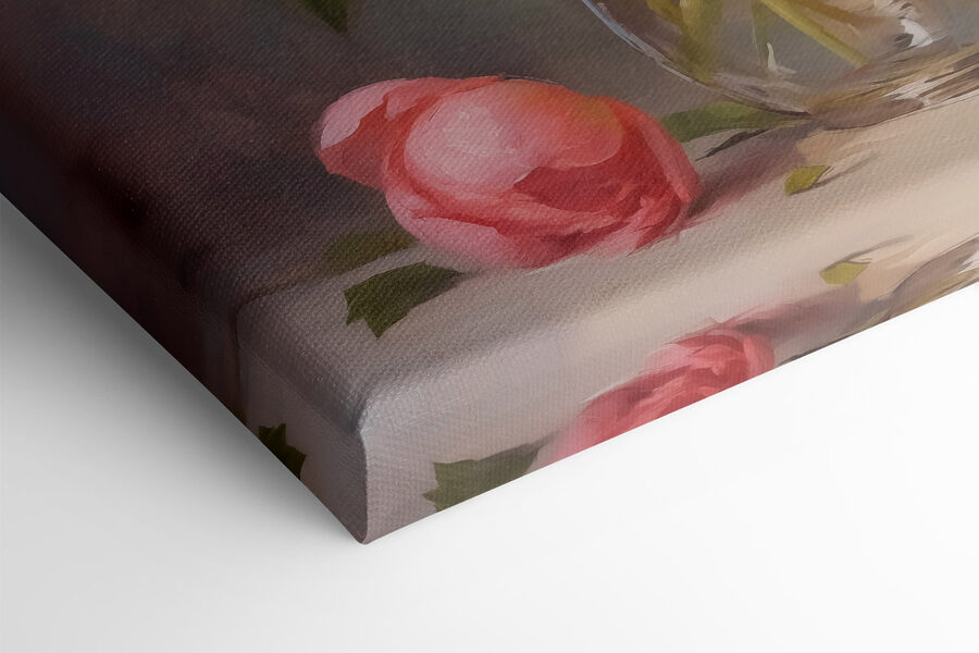 Gemälde von Blumen in einer Vase