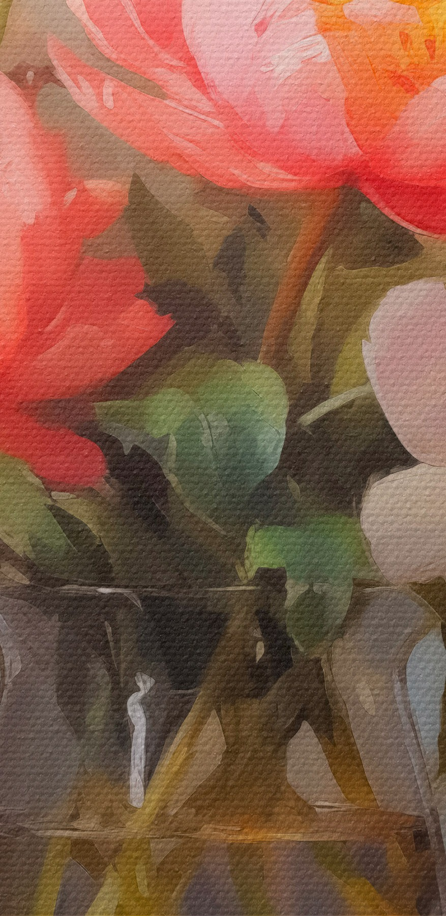 Gemälde von Blumen in einer Vase