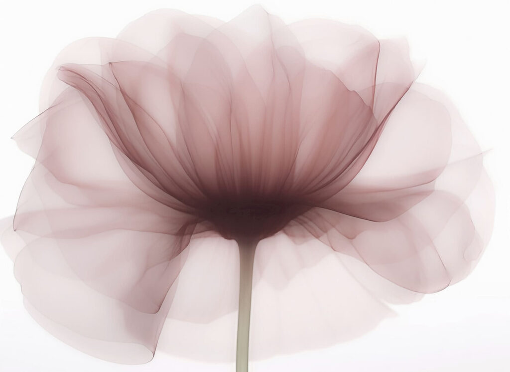 Blume mit einer transparenten Blüte Blume mit einer transparenten Blüte