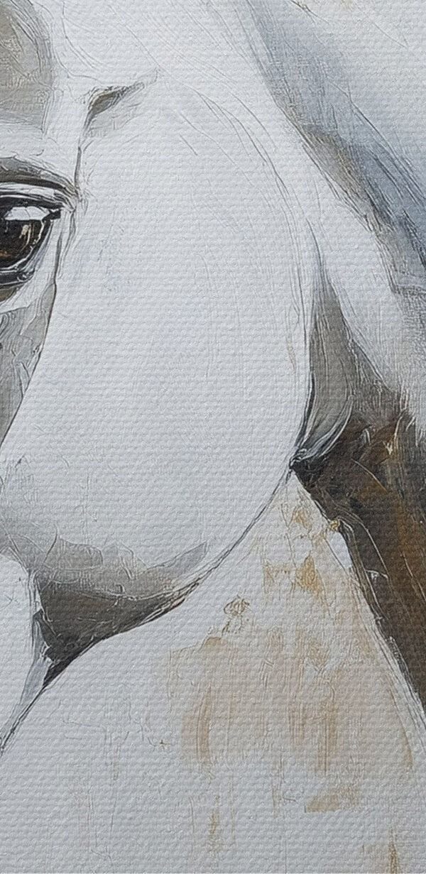 Painting of a white horse