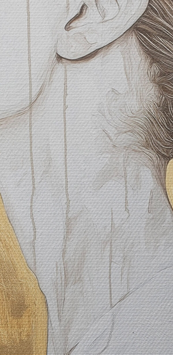 Elegantes Profil vor einem runden Hintergrund Elegantes Profil vor einem runden Hintergrund