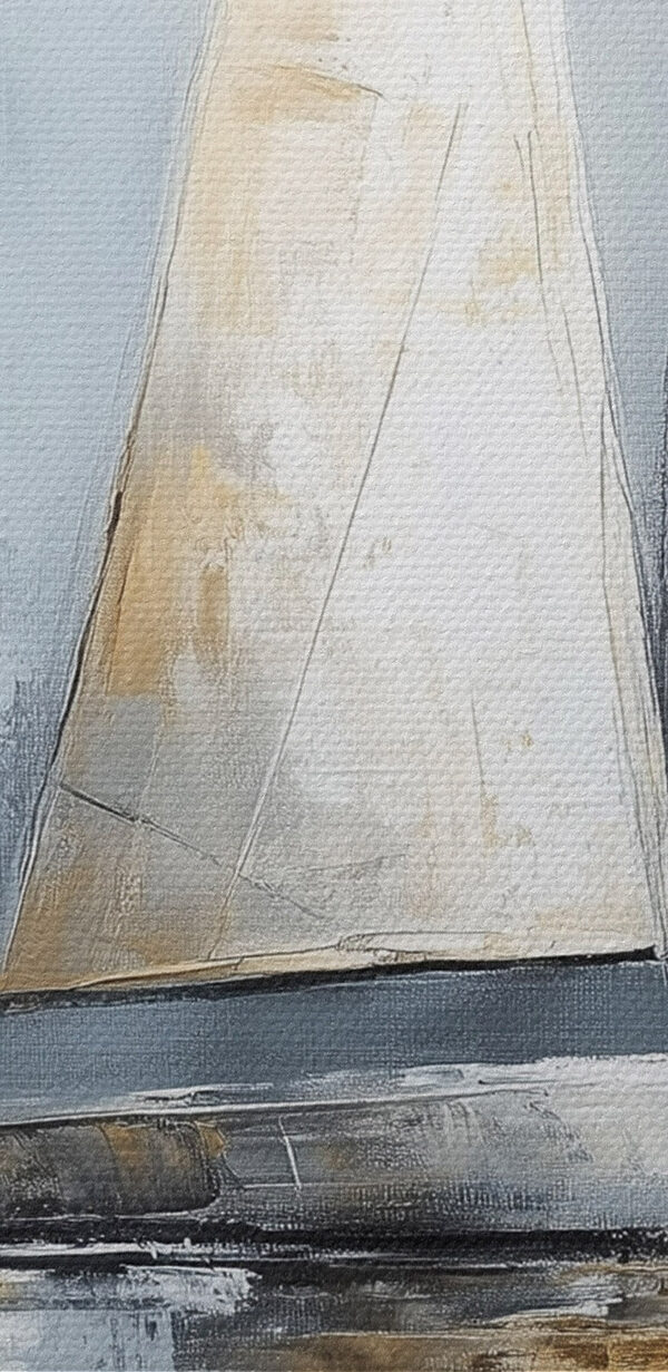 Malerei von Segelbooten auf dem Wasser Malerei von Segelbooten auf dem Wasser