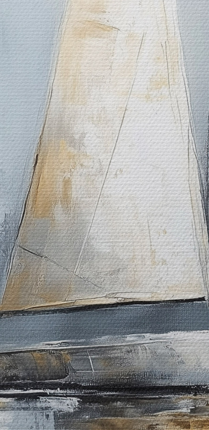 Malerei von Segelbooten auf dem Wasser
