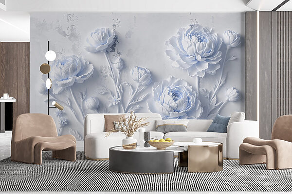 White flowers on a white surface