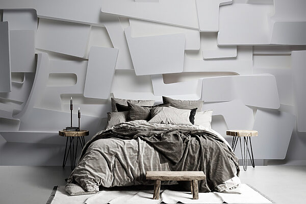 Weiße Wand mit vielen Rechtecken Weiße Wand mit vielen Rechtecken