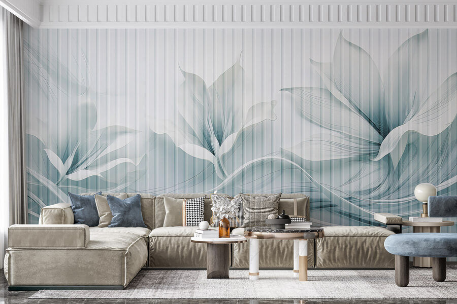 Ätherisches Blumendesign in sanften Tönen