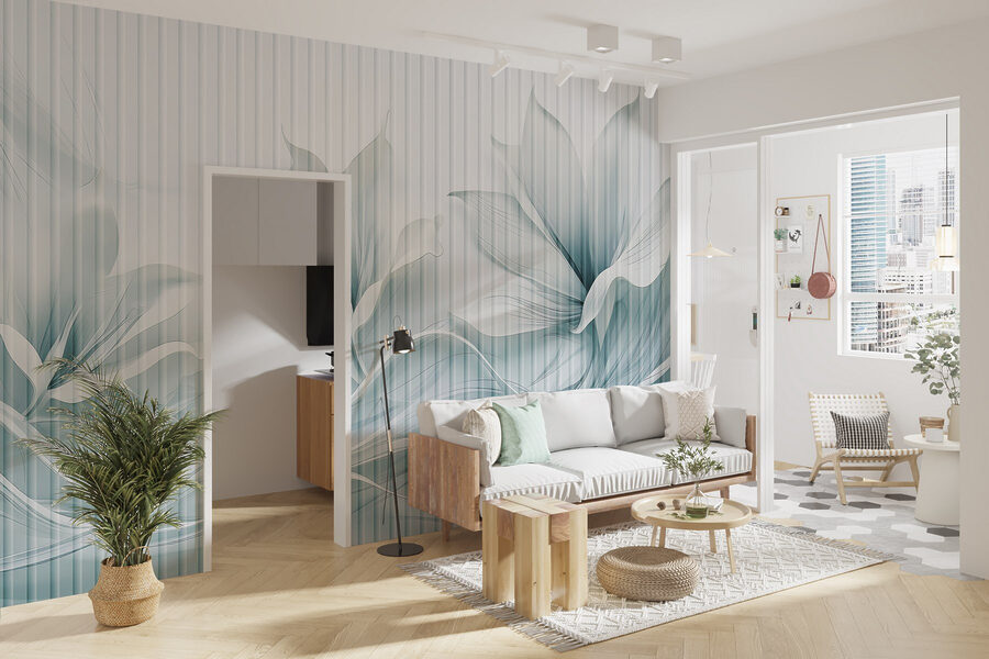 Ätherisches Blumendesign in sanften Tönen