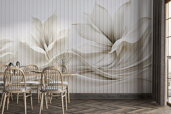 Zartes florales Wellenmuster Zartes florales Wellenmuster