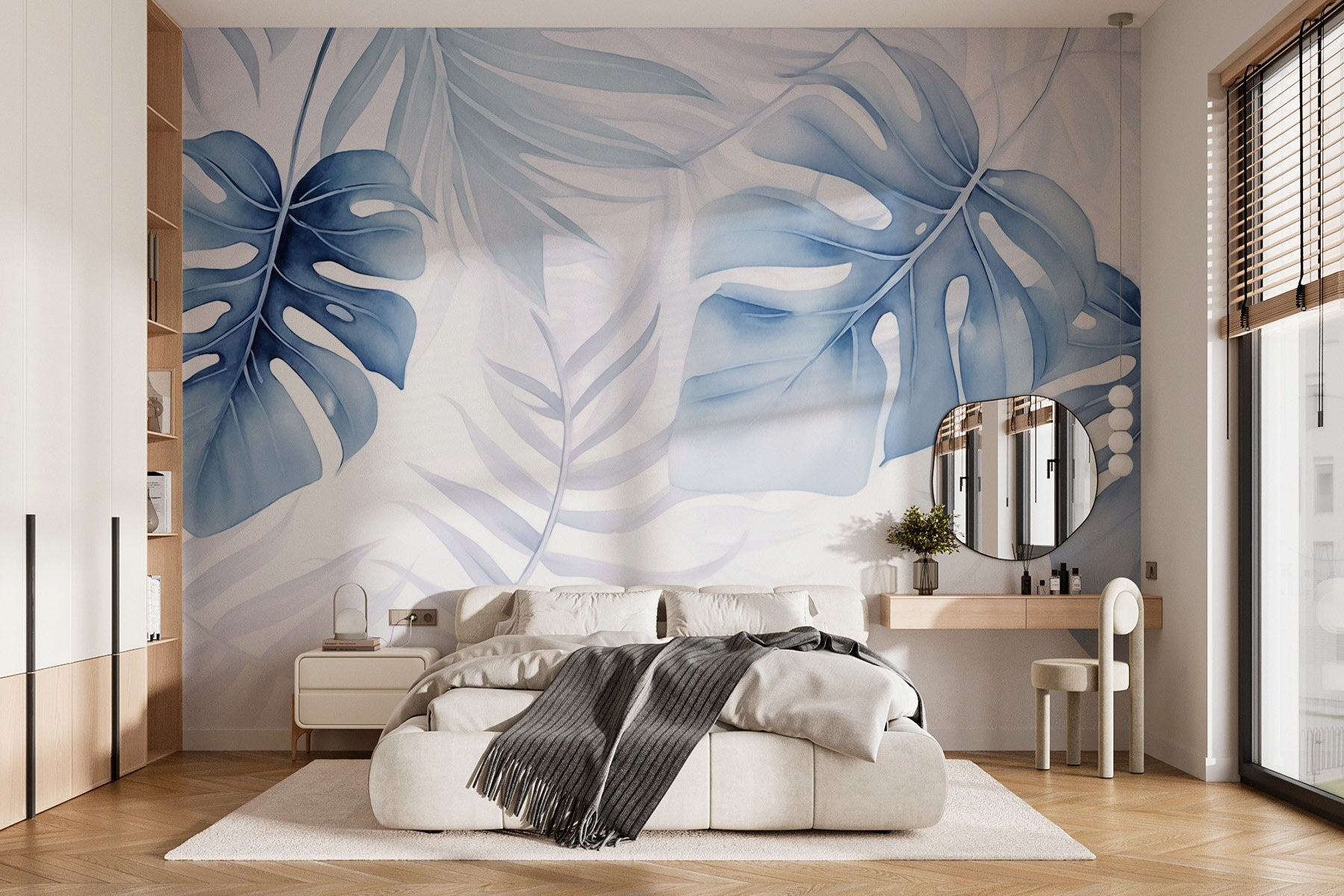 Lush leaves in calming hues